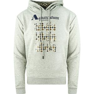 Aquascutum - Triple Lion Check-logo - Hoodie - Grijs