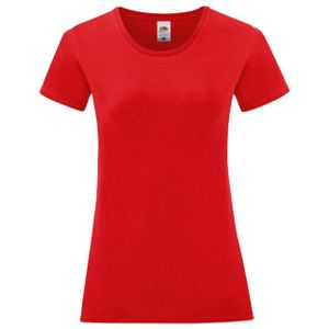 Fruit of the Loom - Iconic Combed Cotton T-shirt - Dames - Katoen