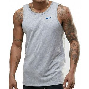 Nike - Geborduurde Swoosh - Tanktop - Grijs