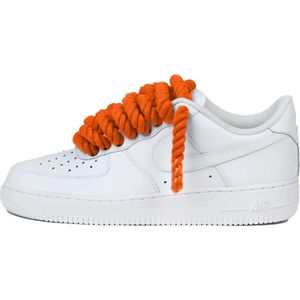 Nike Air force 1 low rope laces orange custom