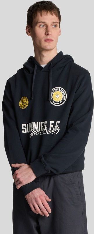 Lyle & Scott - FC Graphic Pullover Hoodie - Donker Marineblauw - Sweater