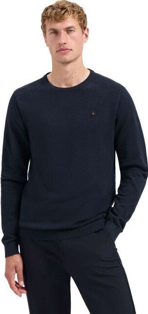 No Excess - Pullover Crewneck Plated Structure - Nacht - Trui