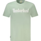 Timberland - Logo Tee - Groen - T-shirt - 100% Organisch Katoen
