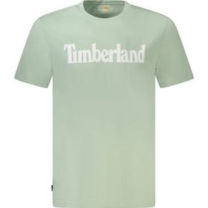 Timberland - Logo Tee - Groen - T-shirt - 100% Organisch Katoen