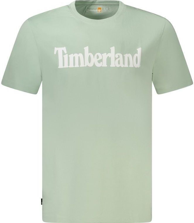 Timberland - Logo Tee - Groen - T-shirt - 100% Organisch Katoen