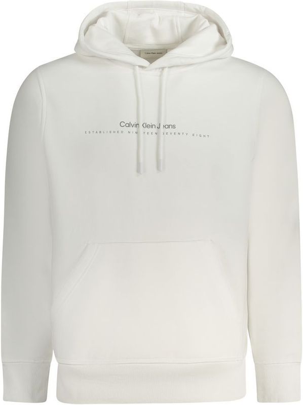 Calvin Klein Jeans - J30J327076 - Hoodie - Wit - Minimalistisch Logo