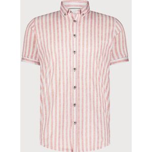 Blue Industry - Gestreept Korte Mouwen Overhemd - Luchtig - Tijdloos Streeppatroon