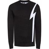 Rusty Neal - Gebreide Trui - Grijs - 75% Polyacryl, 25% Katoen, Casual Pasvorm