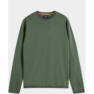 Scotch & Soda Pullover groen cottonn/wool blend lightweight 171733/0115