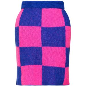 Kiana gebreide rok in roze/blauw