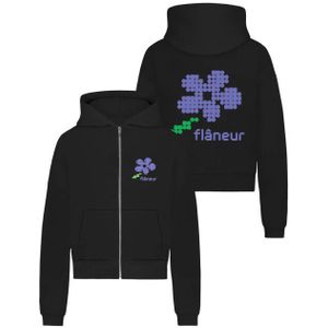 Flaneur Homme Heren pixel flower zip-up
