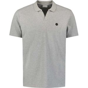 No Excess Polo v melange grey melange