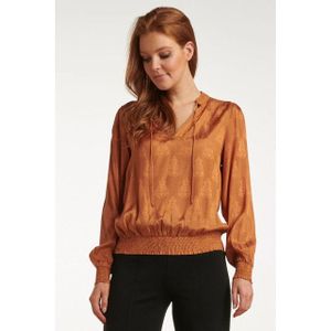 Smashed Lemon - 23761-240 - V-hals Top - Mosterdgeel