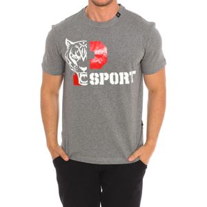 Plein Sport - Korte Mouw T-shirt - Grijs - Heren - Katoen