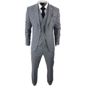 Heren - Klassiek - Grijs - 3-Delige Pak