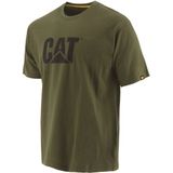 CAT - T-shirt - Donkergroen - Katoen - Heren