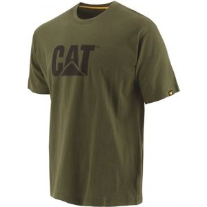 CAT - T-shirt - Donkergroen - Katoen - Heren