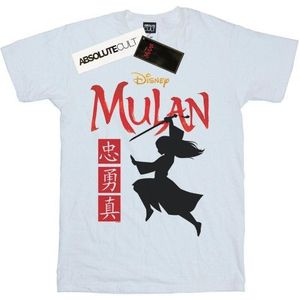 Li-cense Disney dames mulan film krijger silhouet katoenen vriendje t-shirt