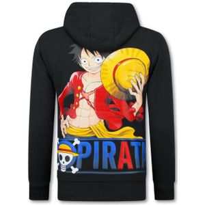 Top-Star Oversized hoodie met capuchon one piece pirata print