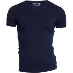Garage Basis t-shirt v-hals bodyfit blauw