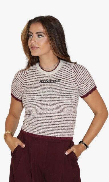 Reinders - Selena Stripes Top - Bordeaux - Tops