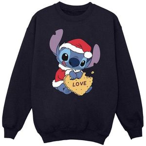 Li-cense Disney dames lilo and stitch kerstmis love biscuit sweatshirt
