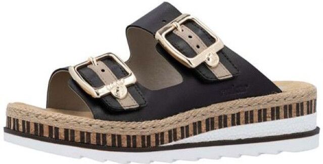 Rieker - V7955 - Slippers - Zwart