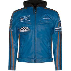 Leren Bikerjack - Detroit - Heren - Met Capuchon - Nappaleer