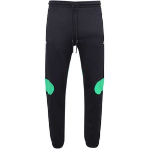Joggingbroek - Gebroken Wit - Diag Outline Design - Zwart - Met Manchetten