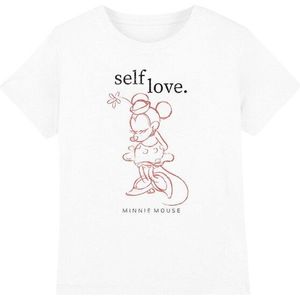Disney Kinderen/kinderen self love minnie mouse valentijnsdag t-shirt
