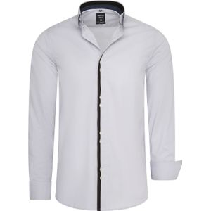 Rusty Neal - Casual Overhemd - Body Fit - Katoen - Dubbele Knoopsluiting