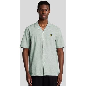 Lyle & Scott Oxford overhemd met revers van linnenmix - groen