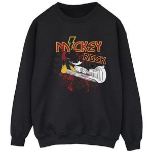 Li-cense Disney dames mickey mouse smash guitar rock sweatshirt