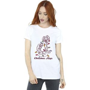 Li-cense Disney dames lady and the tramp kerstknuffels katoenen vriendje t-shirt