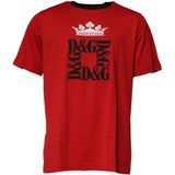 Dolce & Gabbana - Short Sleeve Crew Neck T-shirt - Rood - 100% Katoen