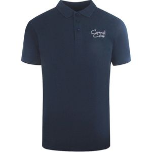 Cavalli - Poloshirt - Marineblauw - Korte Mouwen - 100% Katoen