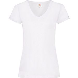 Fruit of the Loom - Valueweight V-hals T-shirt - 100% Katoen - Dames