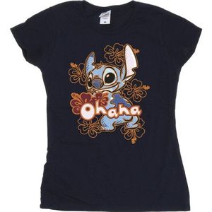 Li-cense Disney dames lilo and stitch ohana oranje hibiscus katoenen t-shirt