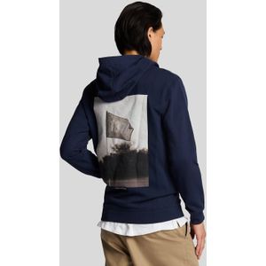 Lyle And Scott - Pullover Hoodie - Navy - Met Capuchon - 100% Biologisch Katoen