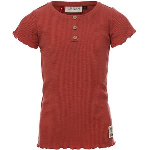 Looxs Revolution T-shirt slub rib jersey henna voor meisjes in de kleur