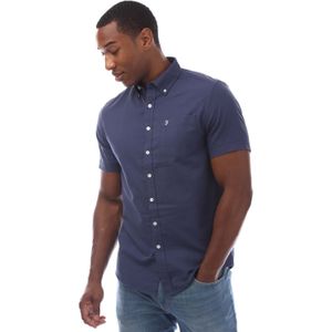 Farah - Drayton - Sportshirt - Blauw - Korte Mouw