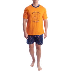 Herenpyjama 100% katoen met korte mouwen KL30000