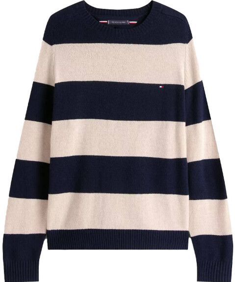 TOMMY HILFIGER - Gebreide Pullover - Regular Fit - Effen - Hoge Ronde Hals