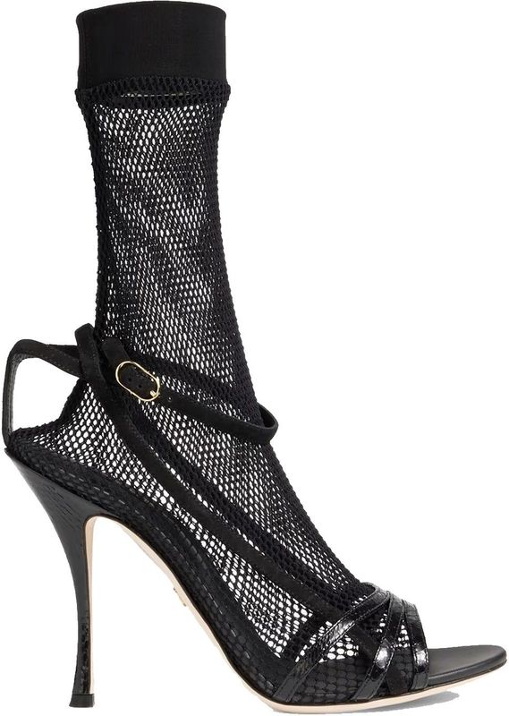 Dolce&Gabbana - Fishnet Sandals - Zwart - Sandalen