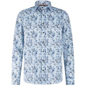 State of Art - Overhemd - Blauwe Bloemenprint - 21425259 - Regular Fit