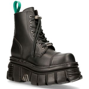 New Rock - TANKMILI083-VS2 - Gevechtsplatformlaarzen - Vegan Leer - Militair Stijl