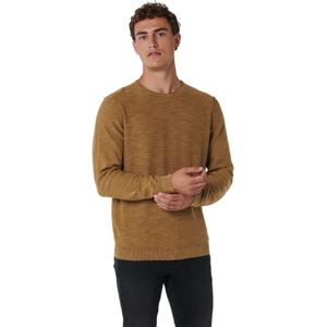 No Excess Pullover crewneck slub garment dyed dark fudge