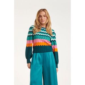 Smashed Lemon 24609 rijke zig-zag gebreide top |