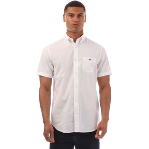 Gant - Regular Fit - Katoen Linnen Overhemd - Wit