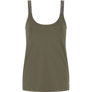 Lady Day - Tuesday - Top - Aangesloten - Ronde Hals - Glitter Bandjes